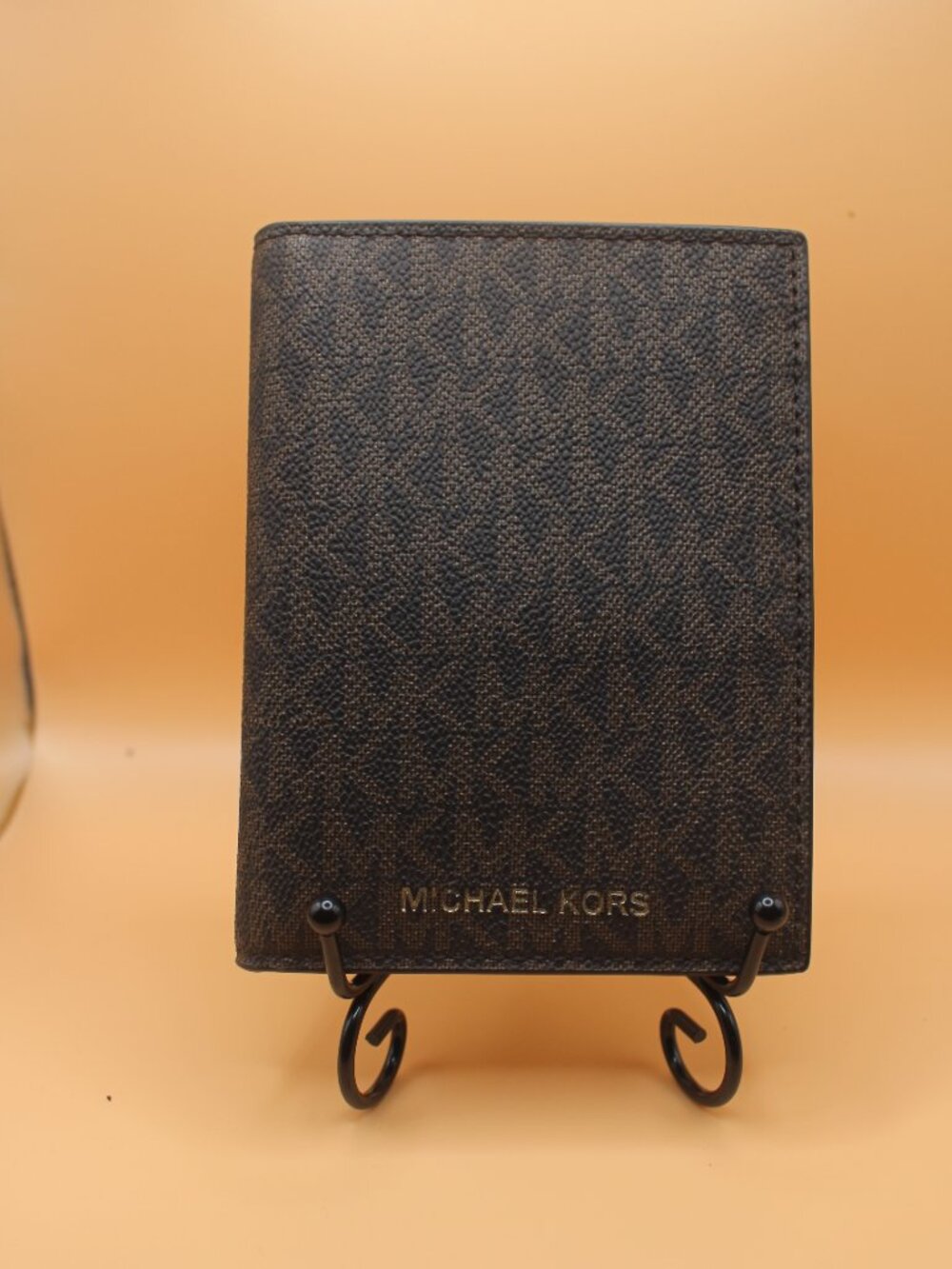 Michael Kors Brown Monogram Passport Holder 0187